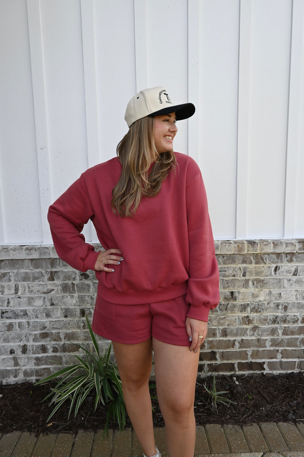 The Cozy Crimson Matching Set