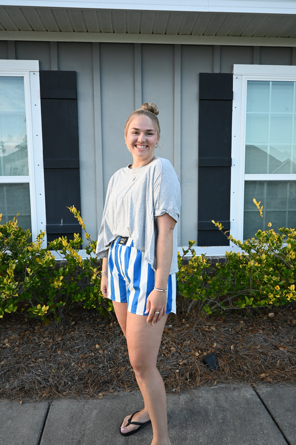 The Lulu Mac Royal Blue Striped Shorts